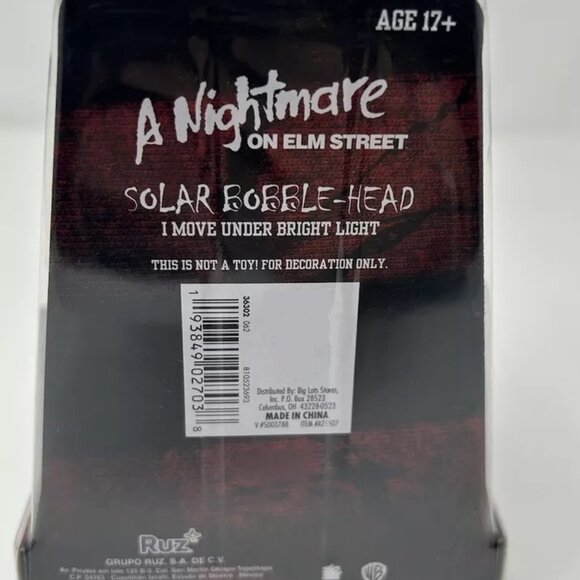 Solar-Powered Bobble Head - FREDDY KRUEGER - New in Package - Picture 6 of 9